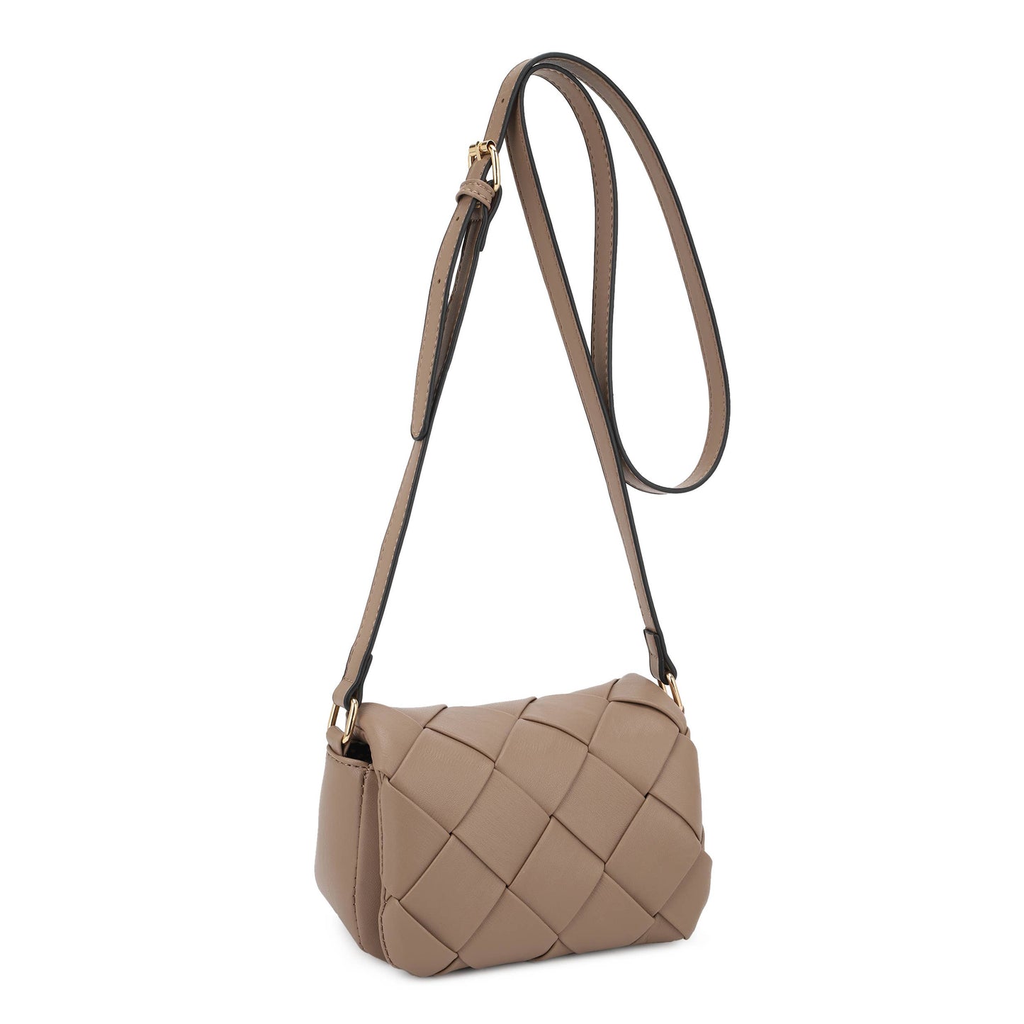 Emily Mini Woven Flap Crossbody Bag