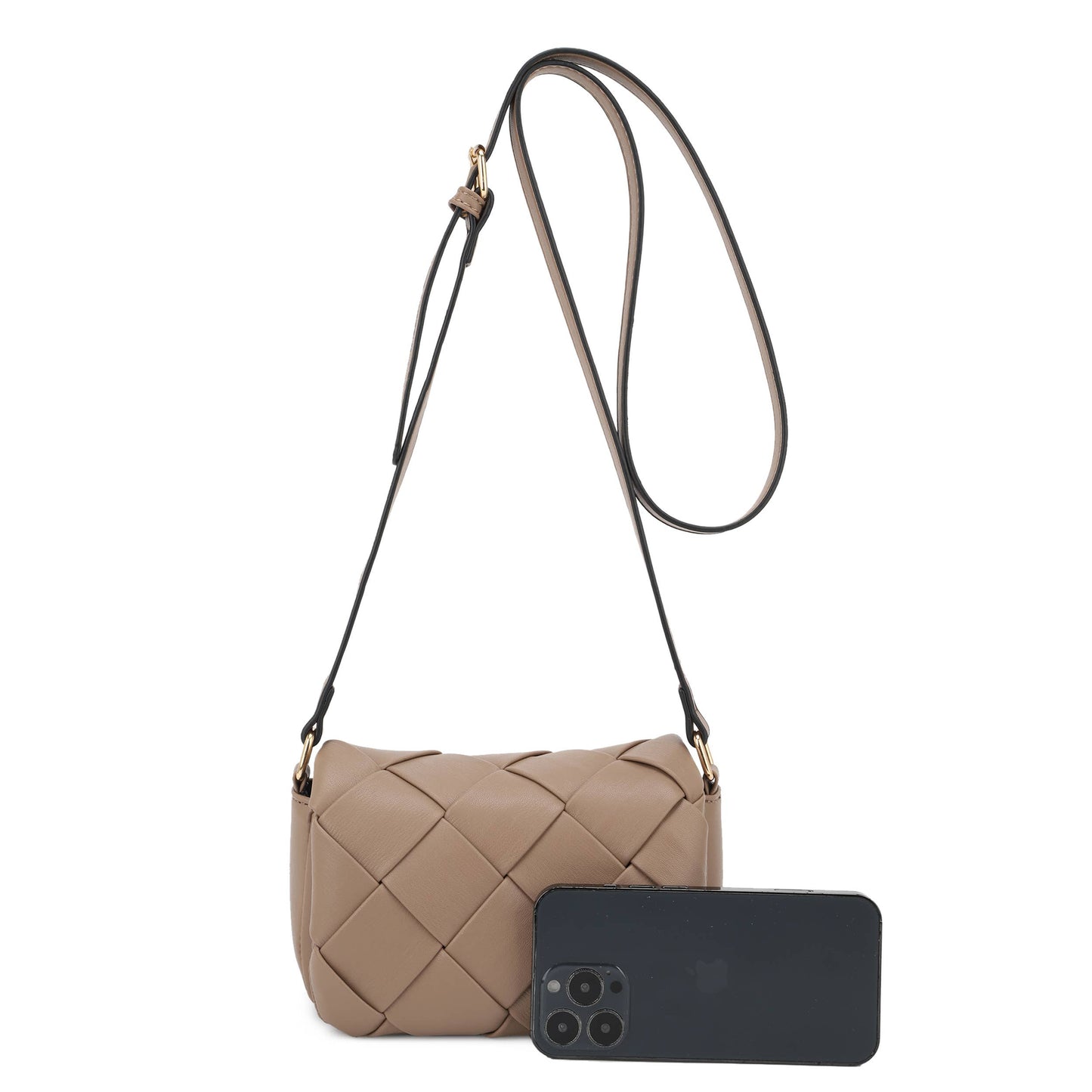 Emily Mini Woven Flap Crossbody Bag