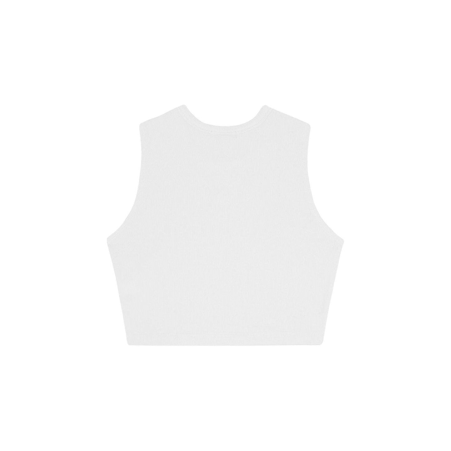 WOMENS RIB FITTED CROP TANK