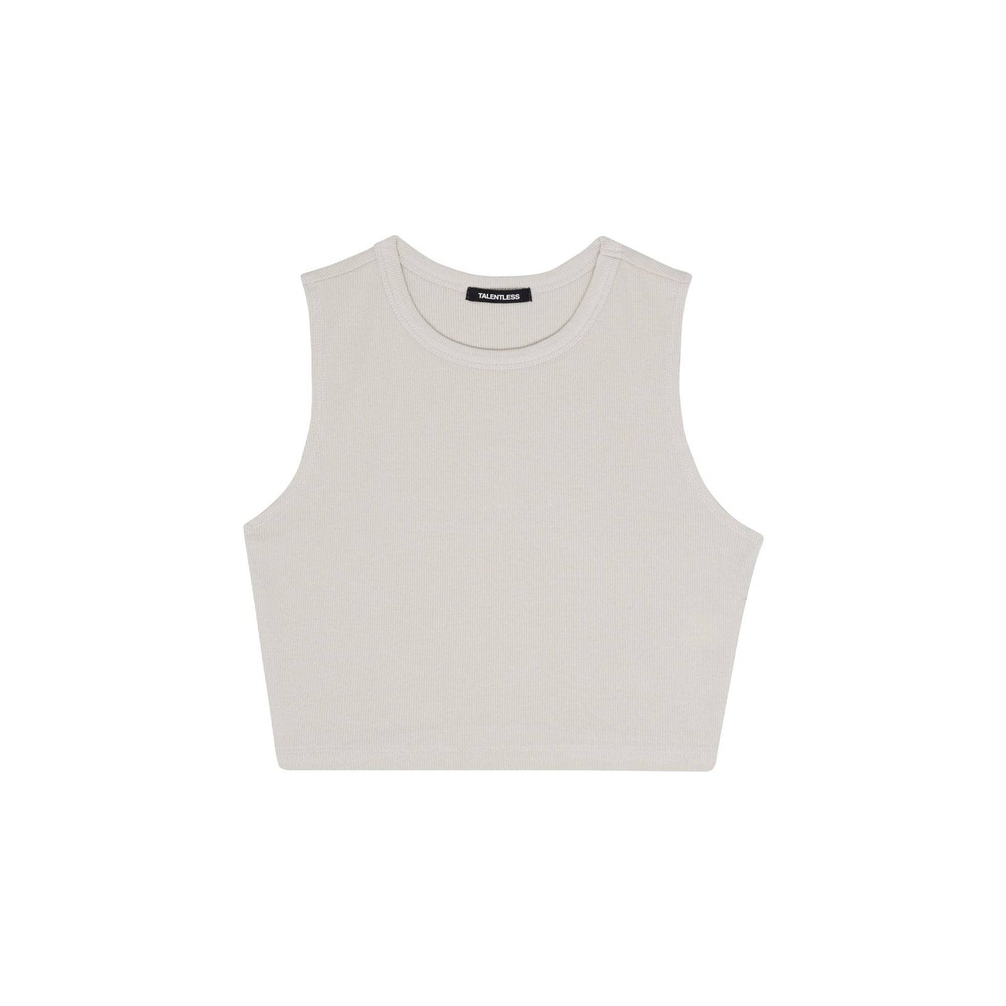 WOMENS RIB FITTED CROP TANK