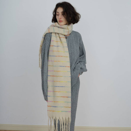 Soft Jacquard Design Knit Scarf