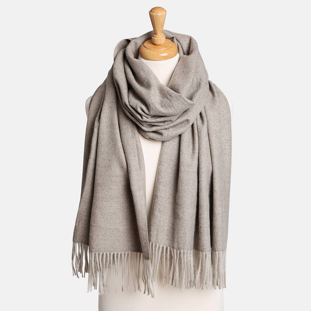 Solid Tassel Scarf