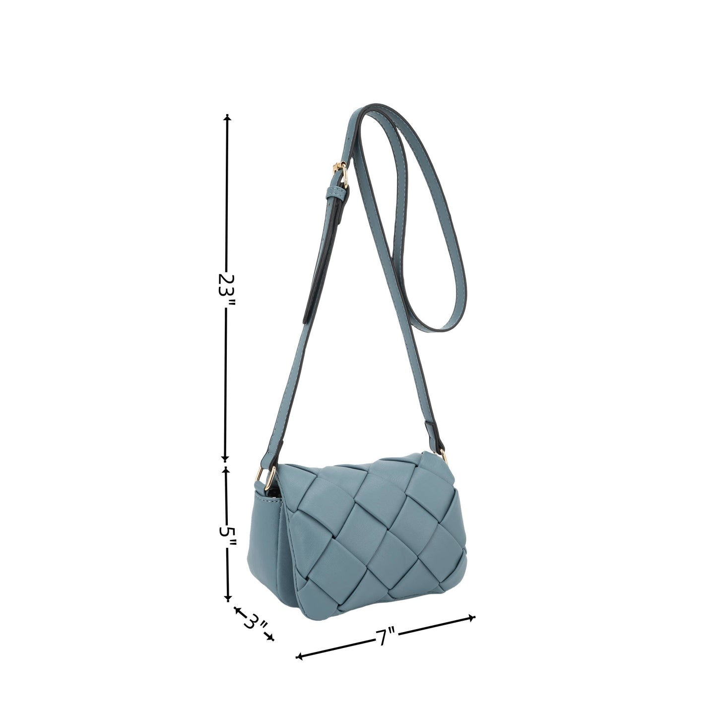 Emily Mini Woven Flap Crossbody Bag