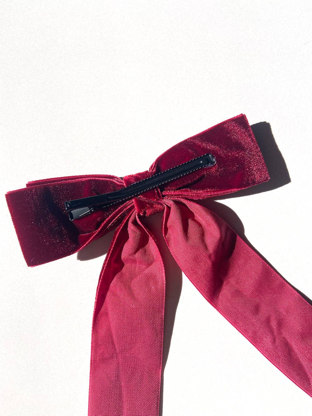 Classic Velvet Hair Bow Barrette