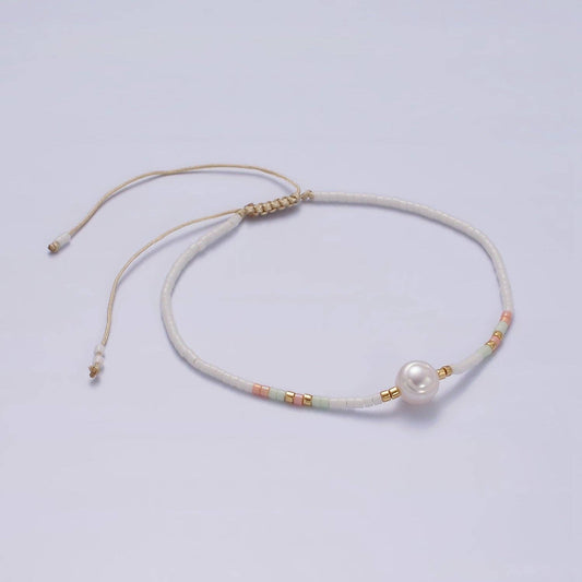 Dainty Pearl Cord Bracelet