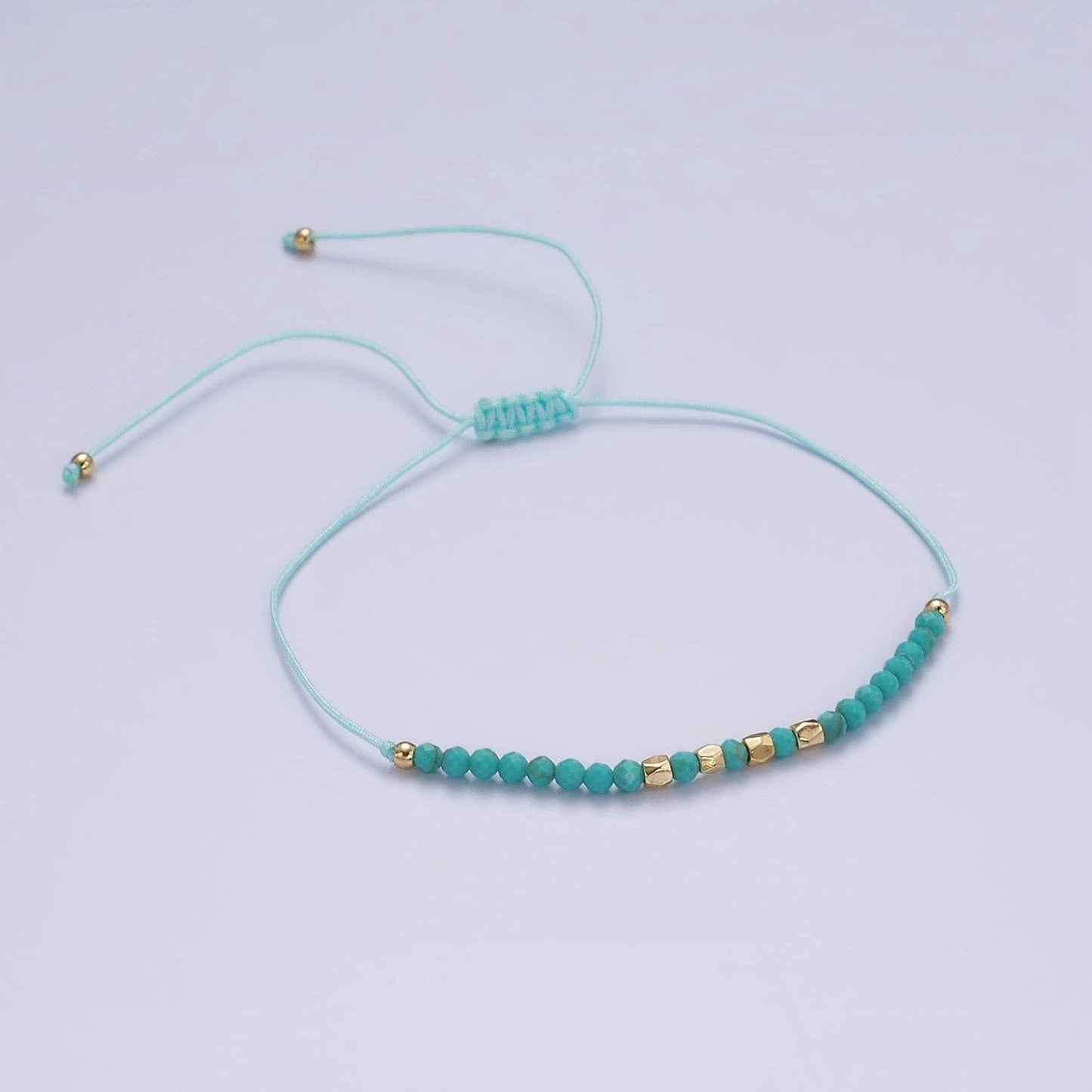 14K Gold Filled Turquoise Cord Bracelet