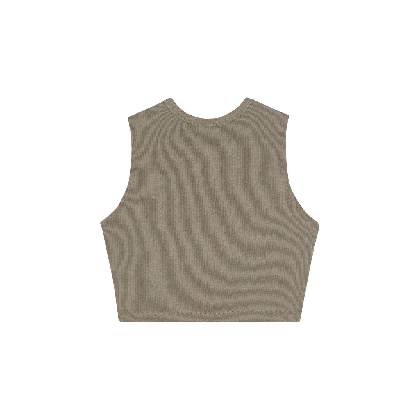 WOMENS RIB FITTED CROP TANK