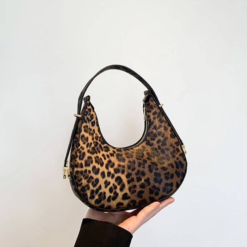 New Cow Pattern Shoulder Bag For Spring/Summer Versatile Women's Bag Personalized Korean Leopard Pattern Underarm Handbag