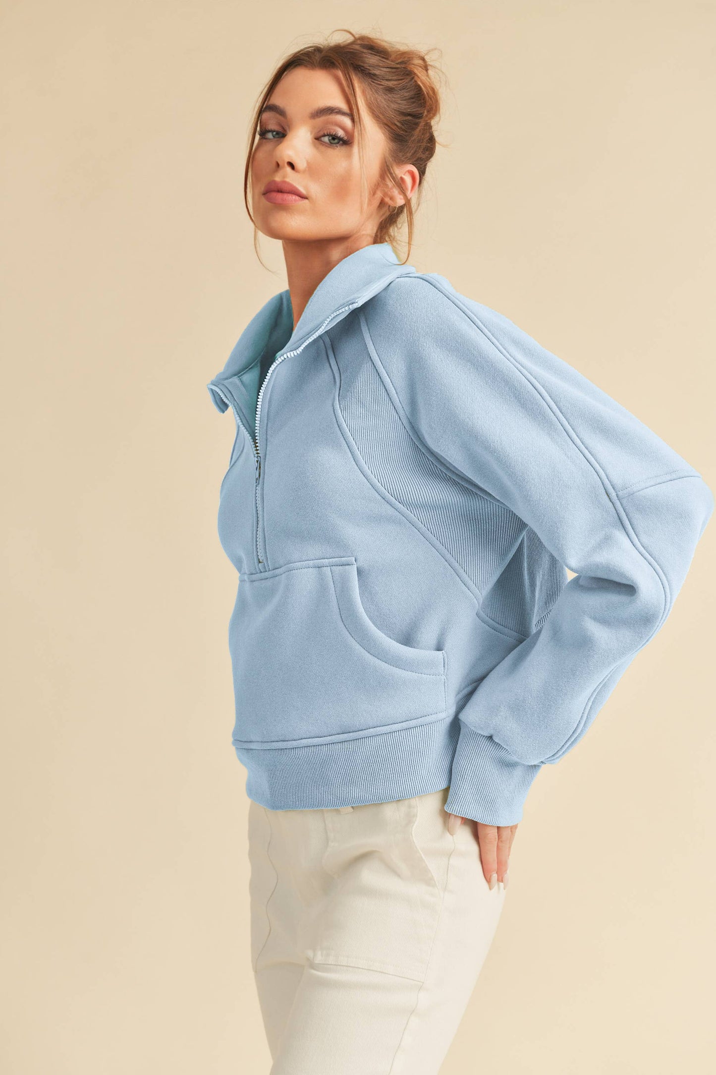 Funnel Neck Half Zip