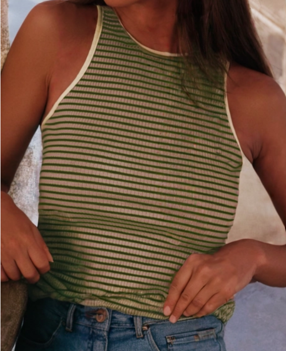 Striped Rib Tank