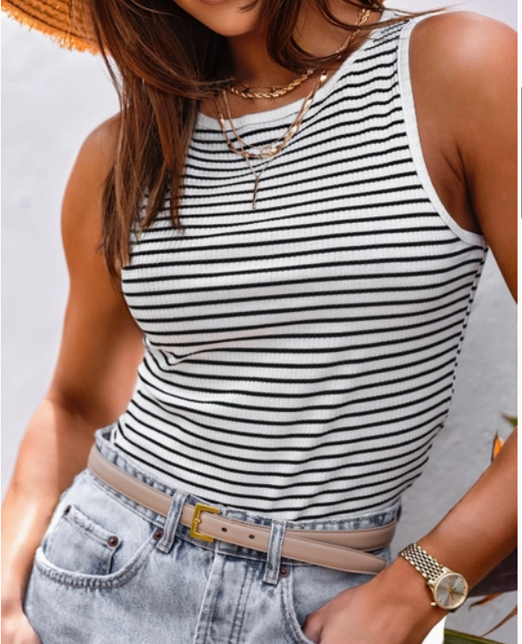 Striped Rib Tank