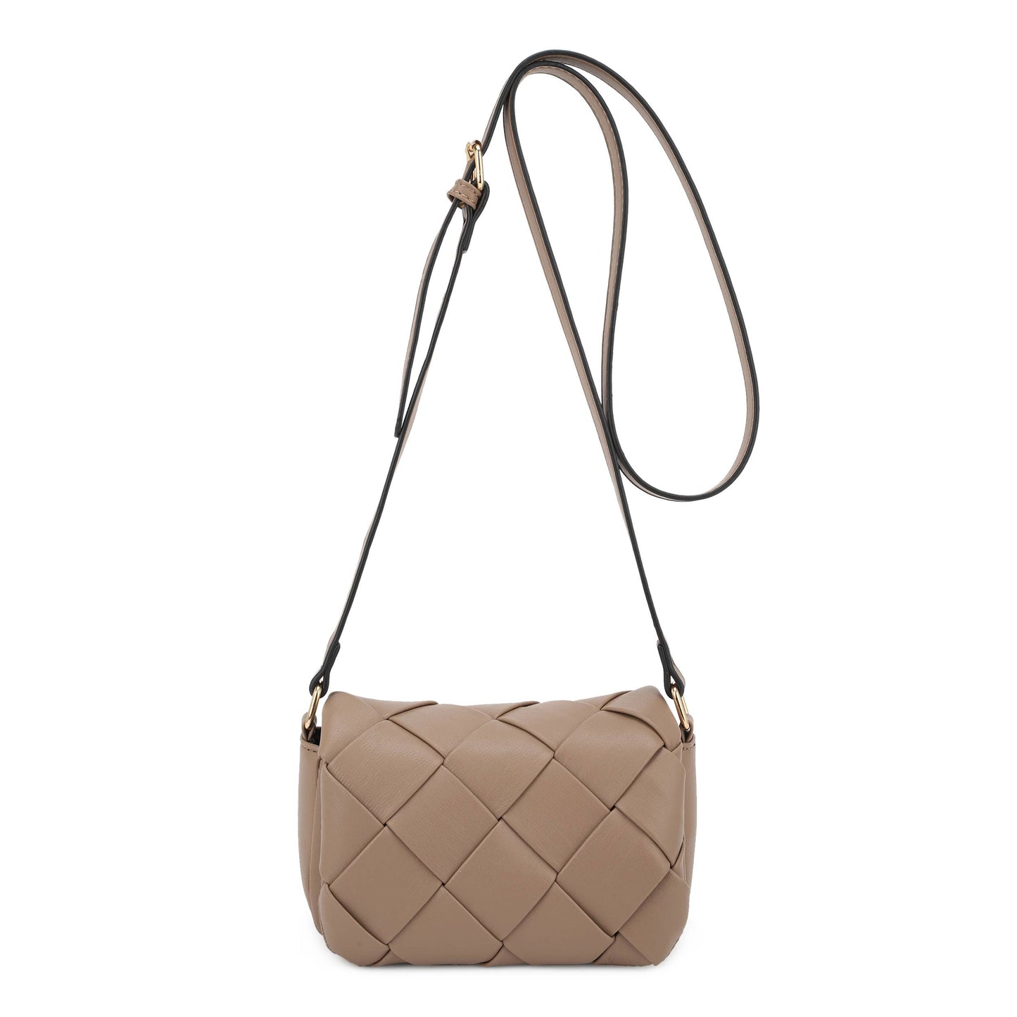 Emily Mini Woven Flap Crossbody Bag