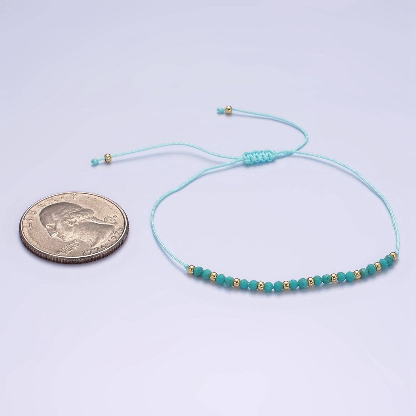 14K Gold Filled Turquoise Cord Bracelet