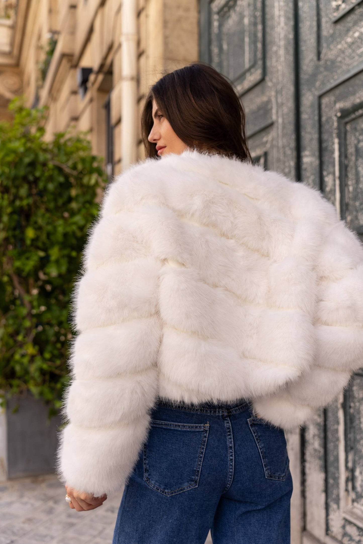 Greta faux fur short jacket