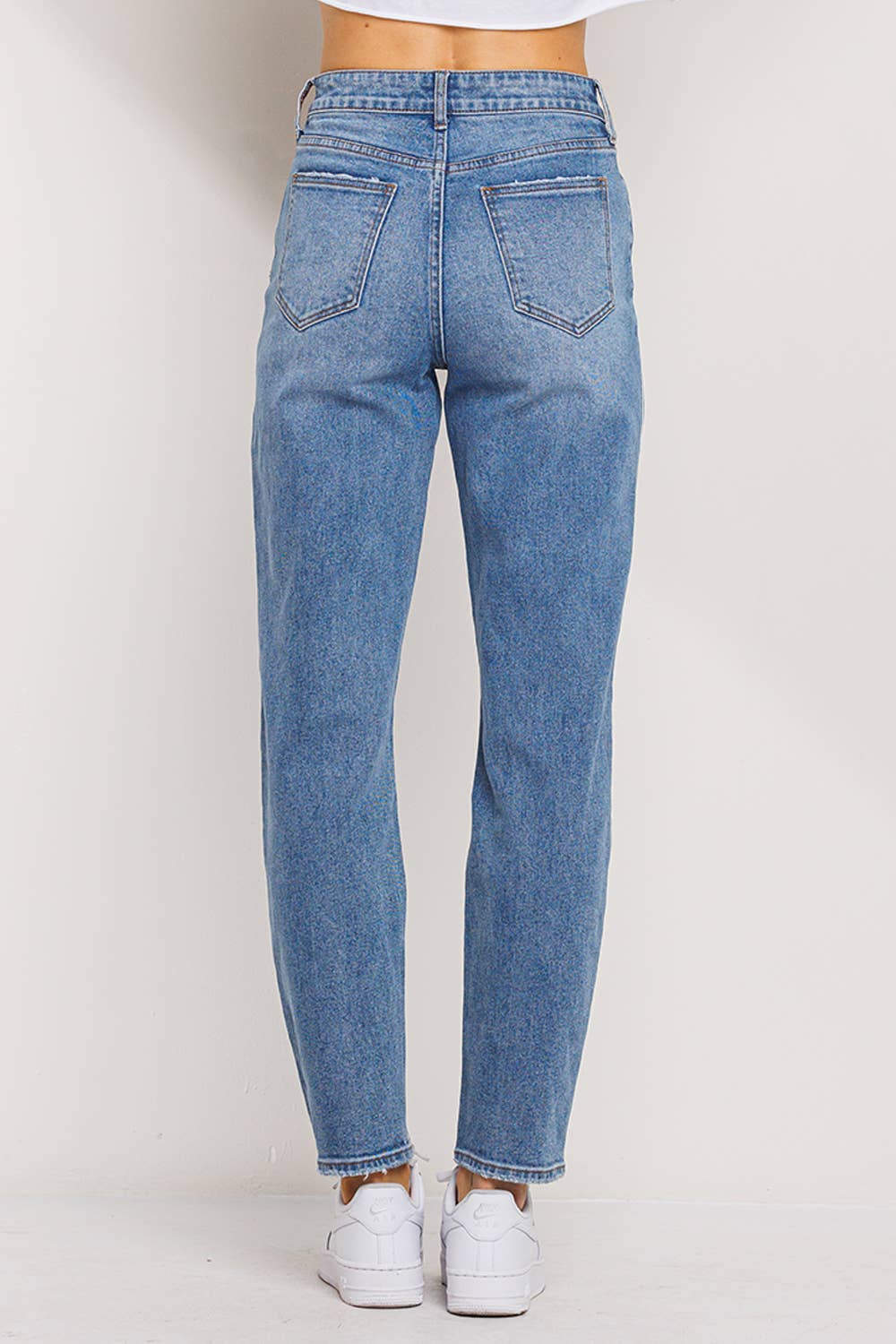 High Rise Tapered Mom Jeans