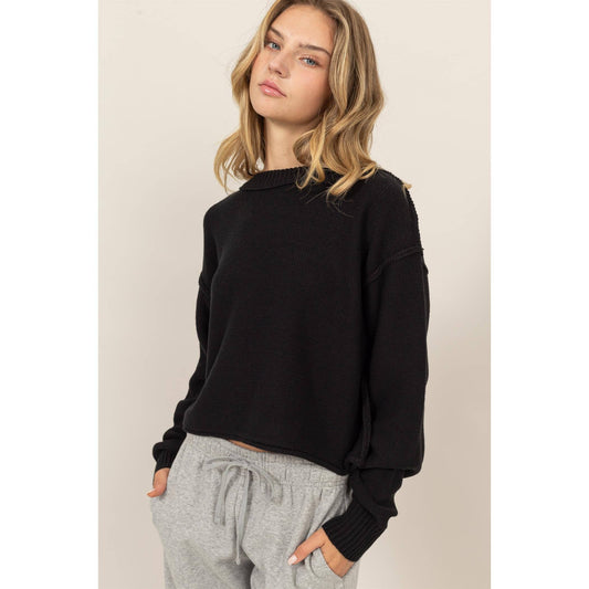 Cropped Knit Sweater