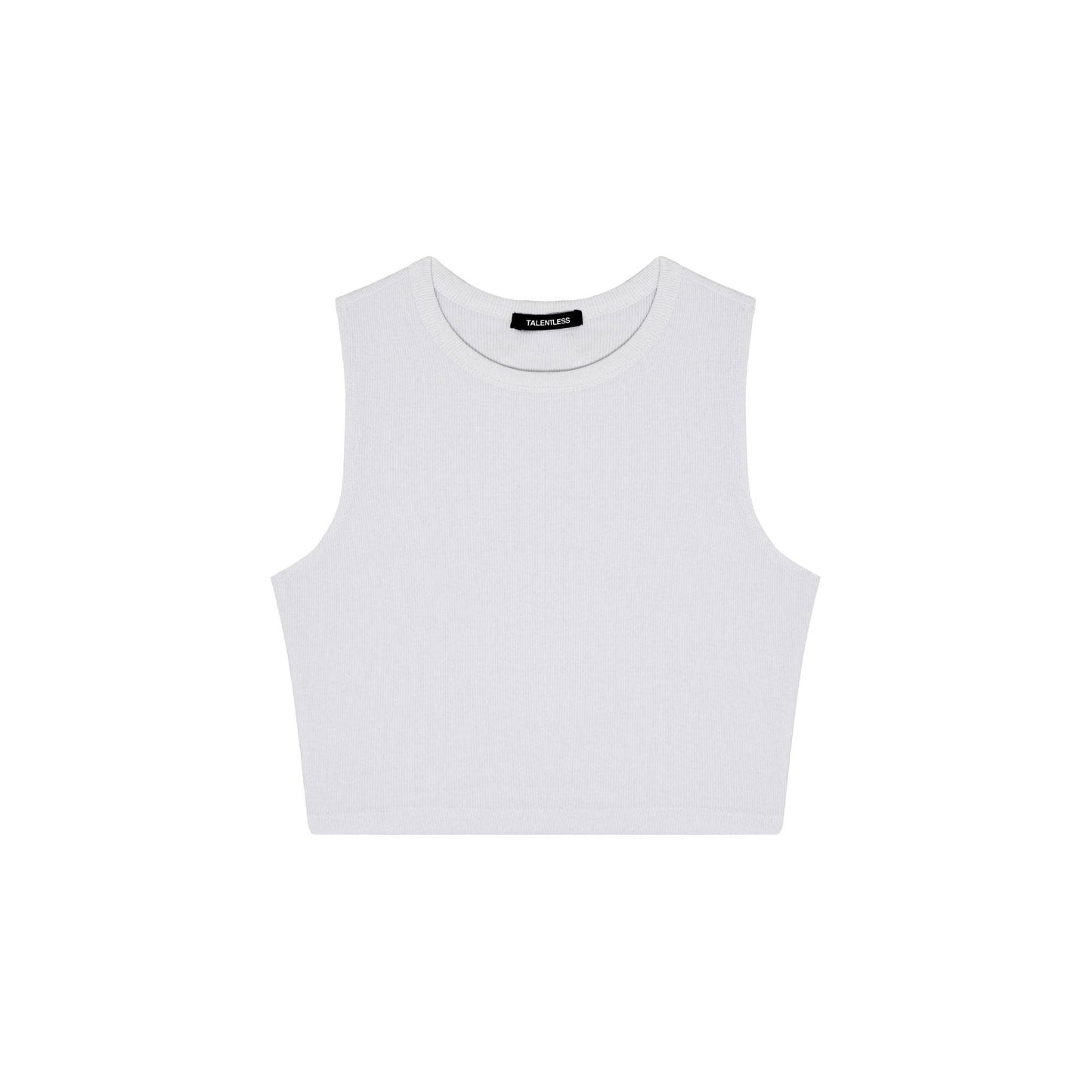 WOMENS RIB FITTED CROP TANK