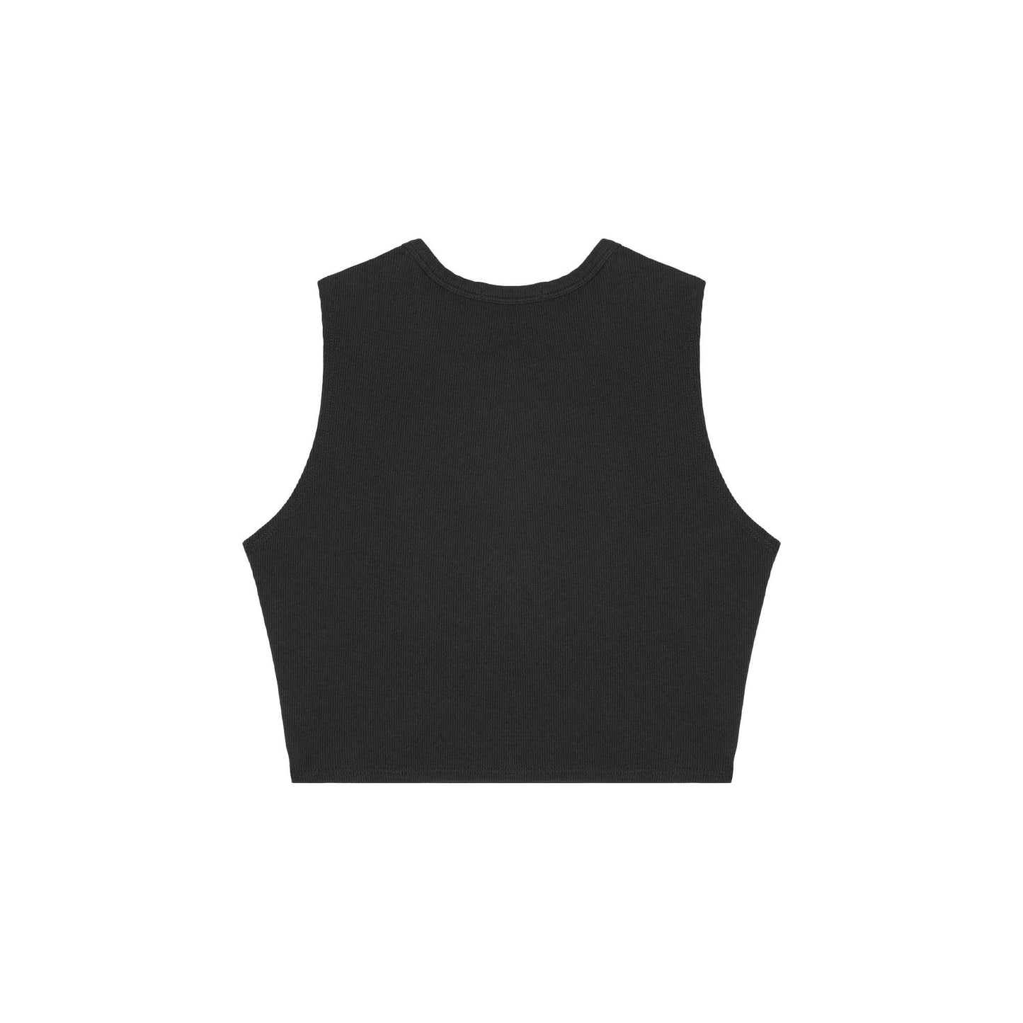 WOMENS RIB FITTED CROP TANK