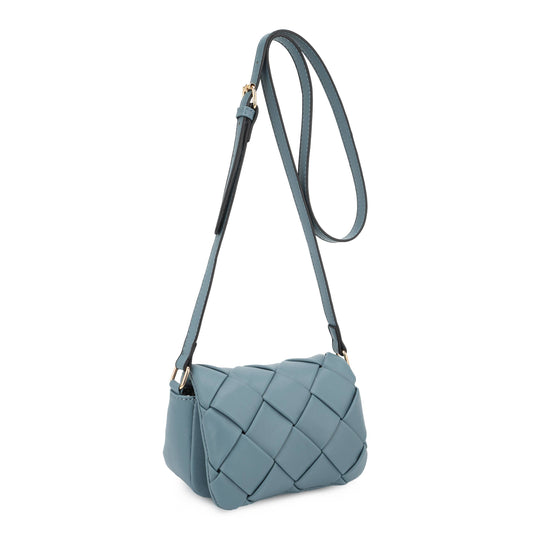 Emily Mini Woven Flap Crossbody Bag