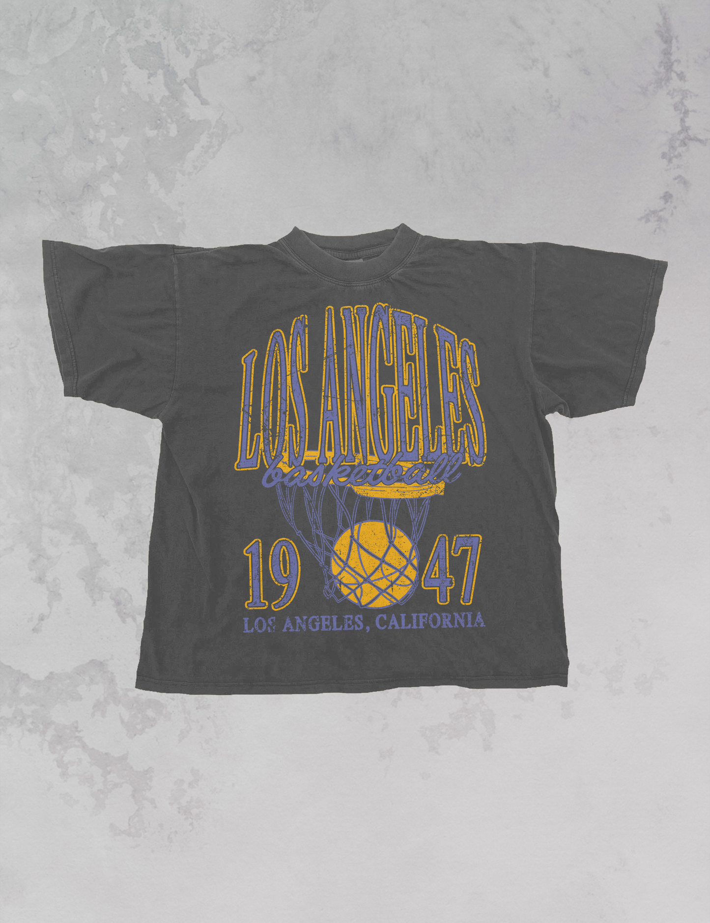 90's Vintage Los Angeles Basketball Oversized TShirt