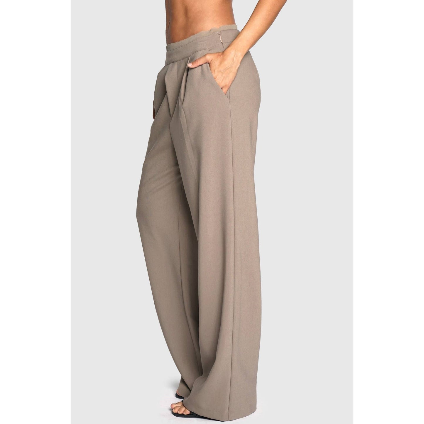 RAW CHIFFON EDGE TROUSERS