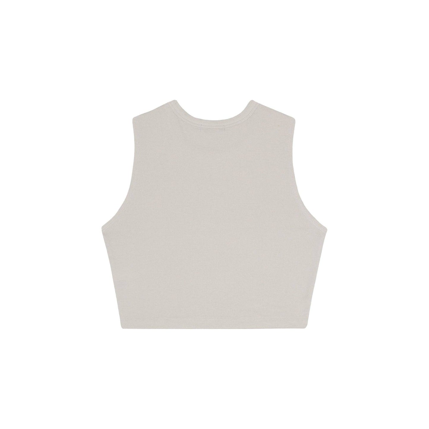 WOMENS RIB FITTED CROP TANK